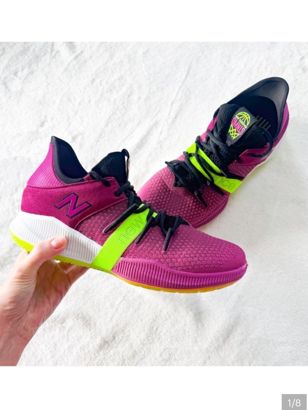 New Balance OMN1S Low basketball shoes in berry lime size 8.5